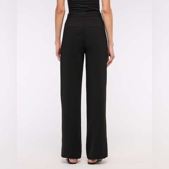 A&F Sloane Crepe Tailored Wide Leg Pant 28R - Picture 2 of 2